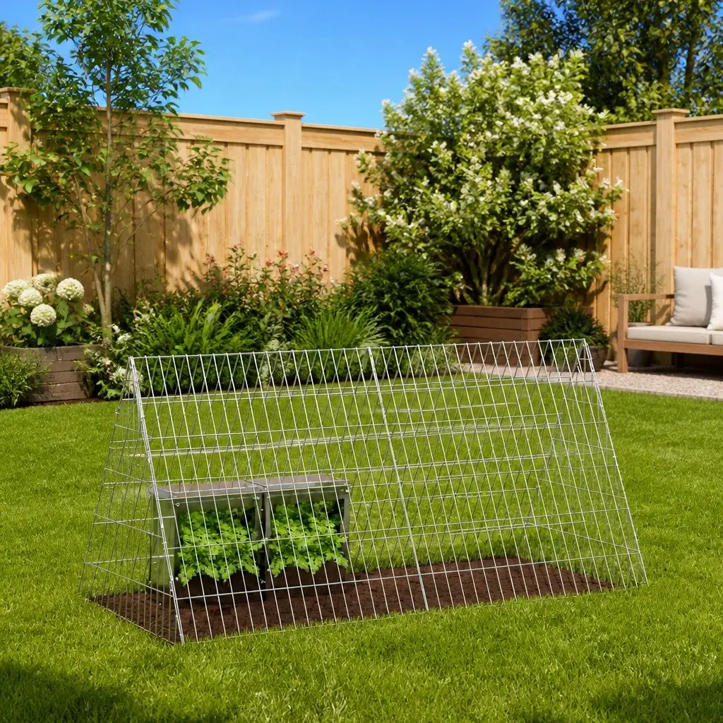Galvanised Steel Rabbit Cage Outdoor 110x55x55cm