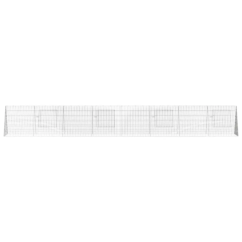 Rabbit Cage Outdoor 430x55x55cm Galvanised Steel Small Animal Habitat