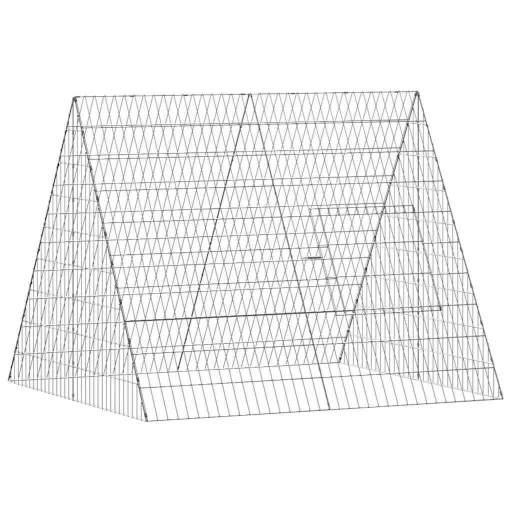 Rabbit Cage Outdoor Galvanised Steel 110x100x85cm Garden Enclosure