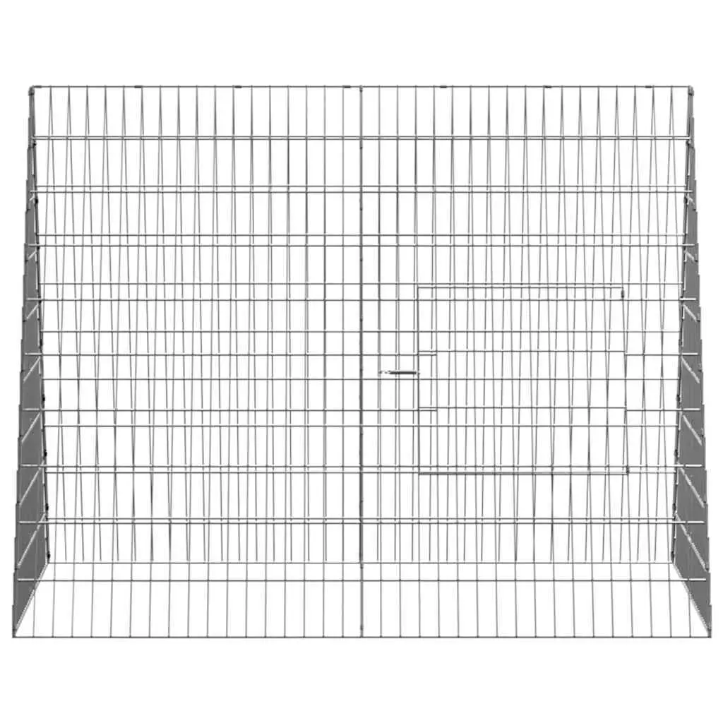 Rabbit Cage Outdoor Galvanised Steel 110x100x85cm Garden Enclosure