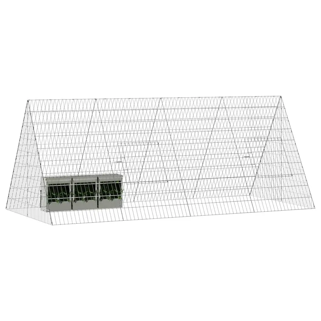 Rabbit Cage Outdoor Galvanised Steel 215 x 100 x 85 cm