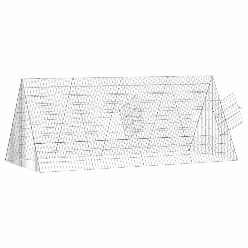 Rabbit Cage Outdoor Galvanised Steel 215 x 100 x 85 cm