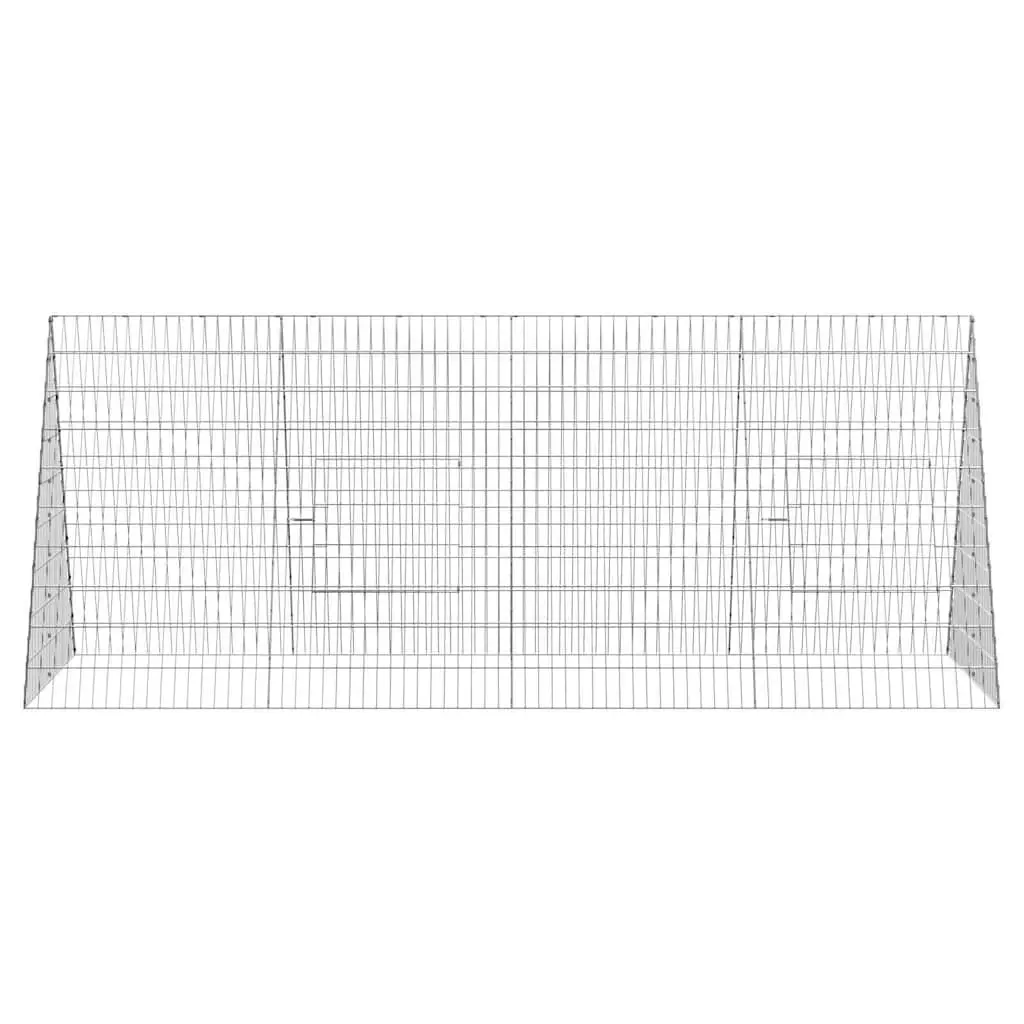 Rabbit Cage Outdoor Galvanised Steel 215 x 100 x 85 cm