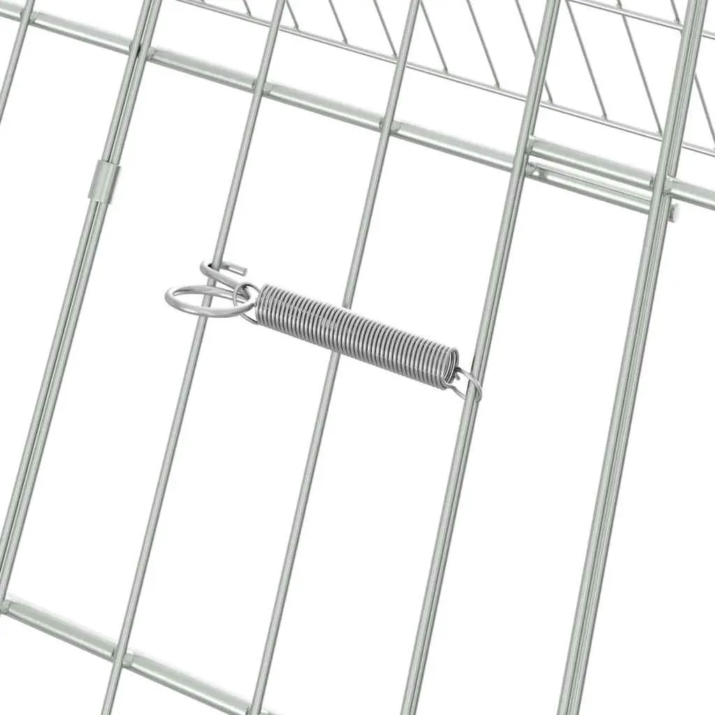 Rabbit Cage Outdoor Galvanised Steel 215 x 100 x 85 cm