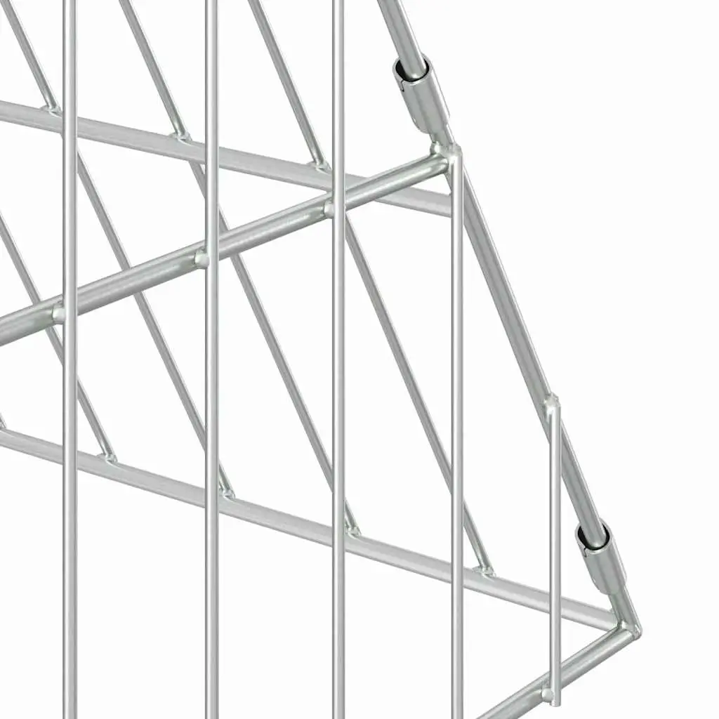 Rabbit Cage Outdoor Galvanised Steel 215 x 100 x 85 cm