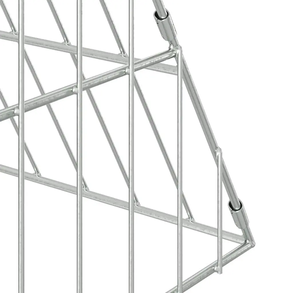 Rabbit Cage 650x100x85cm Silver Galvanised Steel Outdoor Hutch Enclosure