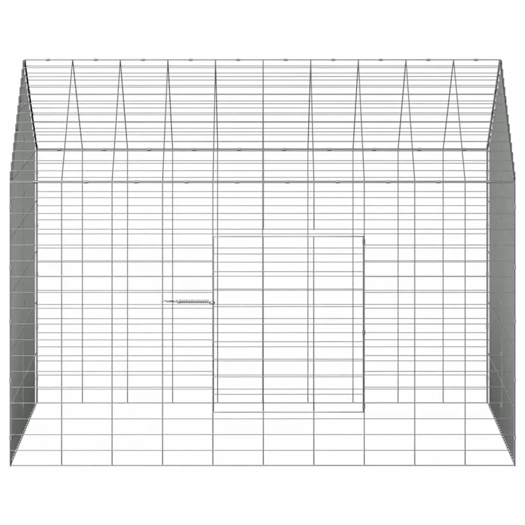 Rabbit Cage Outdoor Silver 100 x 78 x 78 cm Galvanised Steel