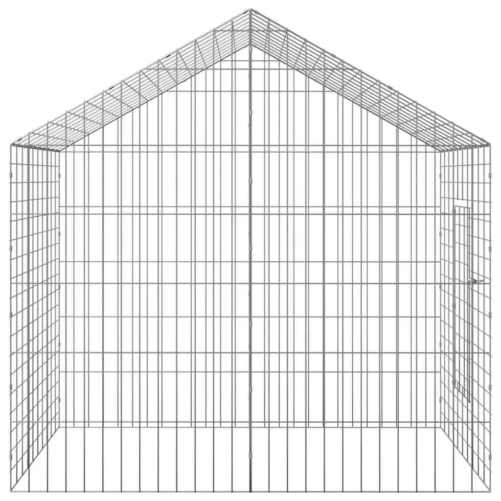 Rabbit Cage Outdoor Silver 100 x 78 x 78 cm Galvanised Steel
