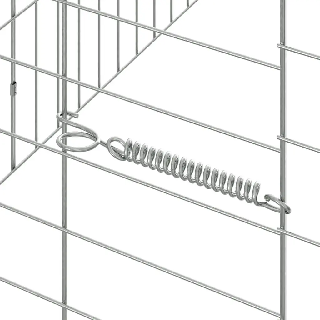 Rabbit Cage Outdoor Silver 100 x 78 x 78 cm Galvanised Steel