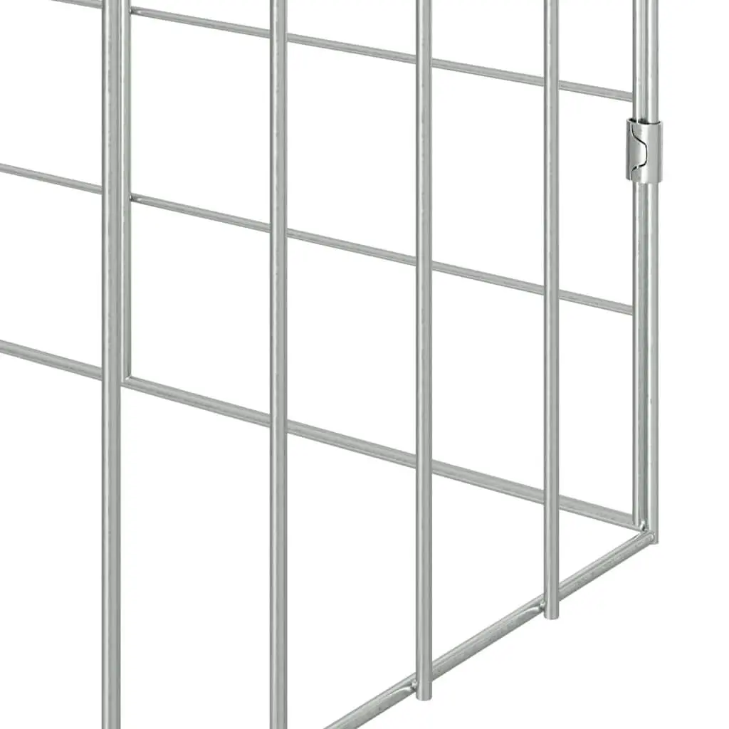 Rabbit Cage Outdoor Silver 100 x 78 x 78 cm Galvanised Steel