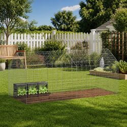 Rabbit Cage Dimensions 200x78x78cm Silver Galvanised Steel