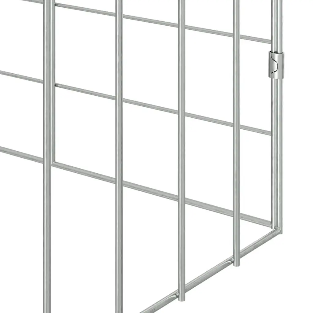 Rabbit Cage Outdoor 200x78x78cm Silver Galvanised Steel Pet Habitat