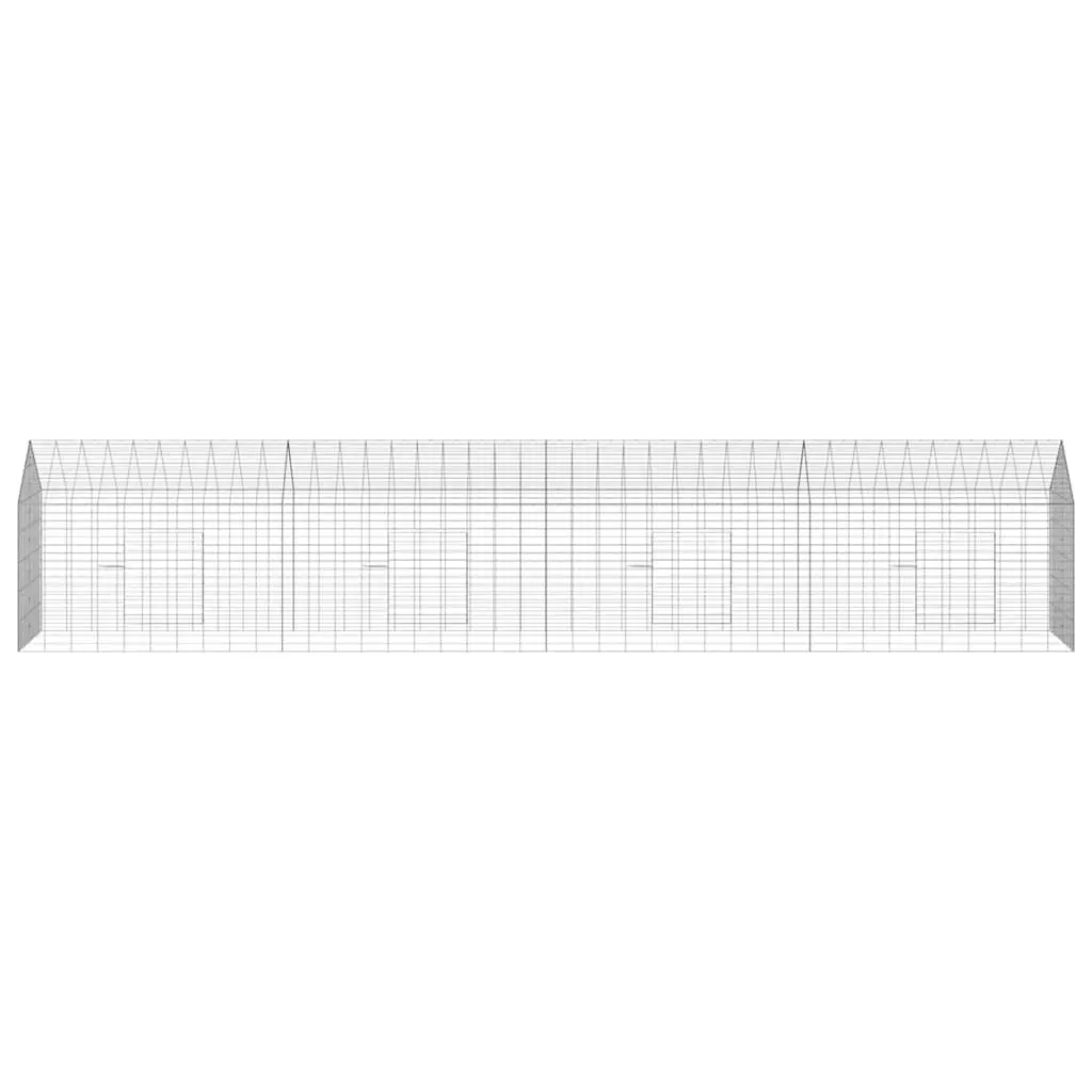 Rabbit Cage Outdoor Silver 400x78x78cm