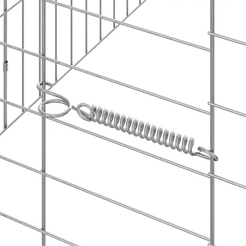 Rabbit Cage Outdoor Silver 400x78x78cm