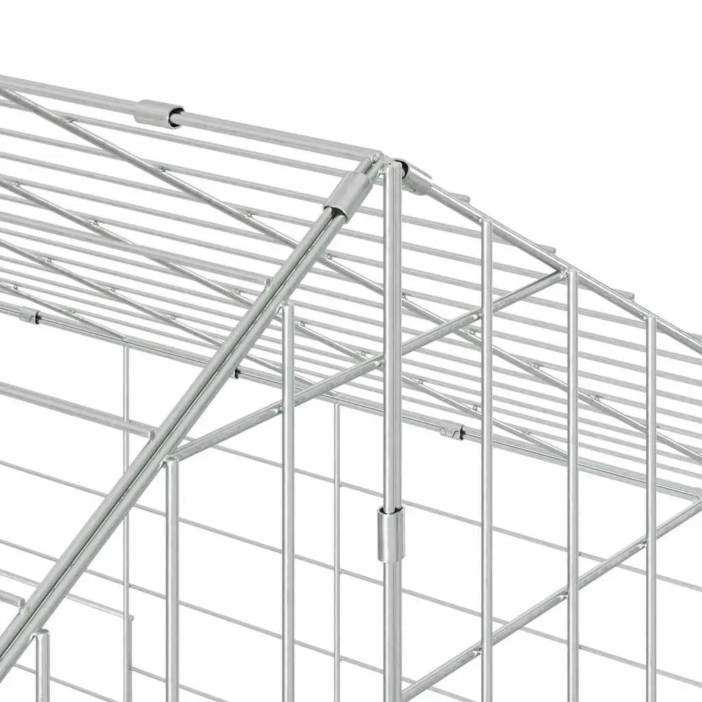 Rabbit Cage Outdoor Silver 400x78x78cm