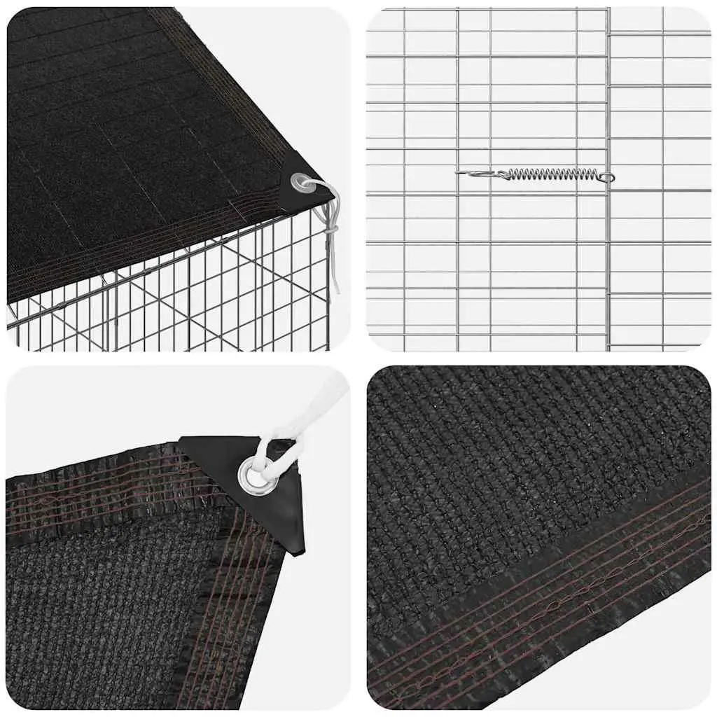 Rabbit Cage Outdoor Silver 600x78x78cm Galvanised Steel Garden Hutch Pet Habitat