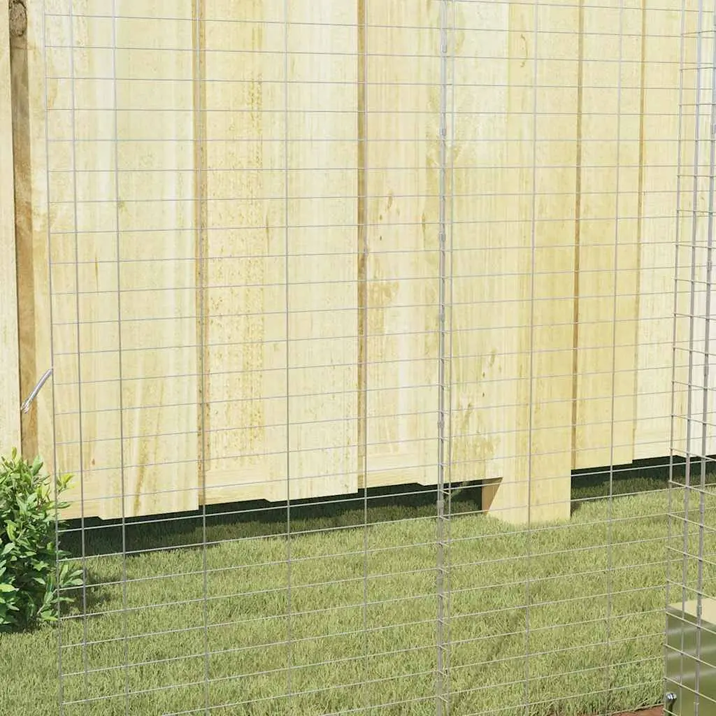 Small Animal Outdoor Habitat Cage for Garden 100 x 100 x 210 cm Galvanised Steel