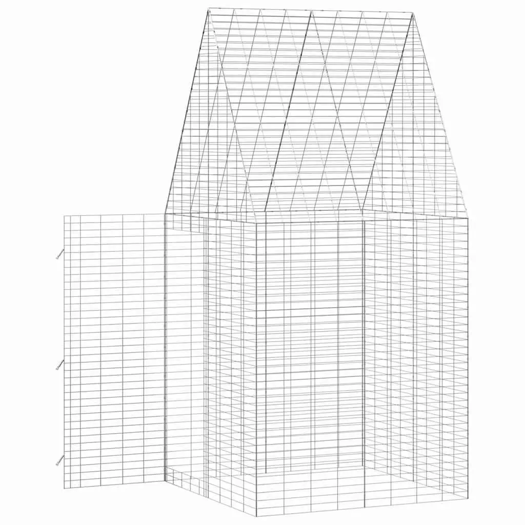 Small Animal Outdoor Habitat Cage for Garden 100 x 100 x 210 cm Galvanised Steel