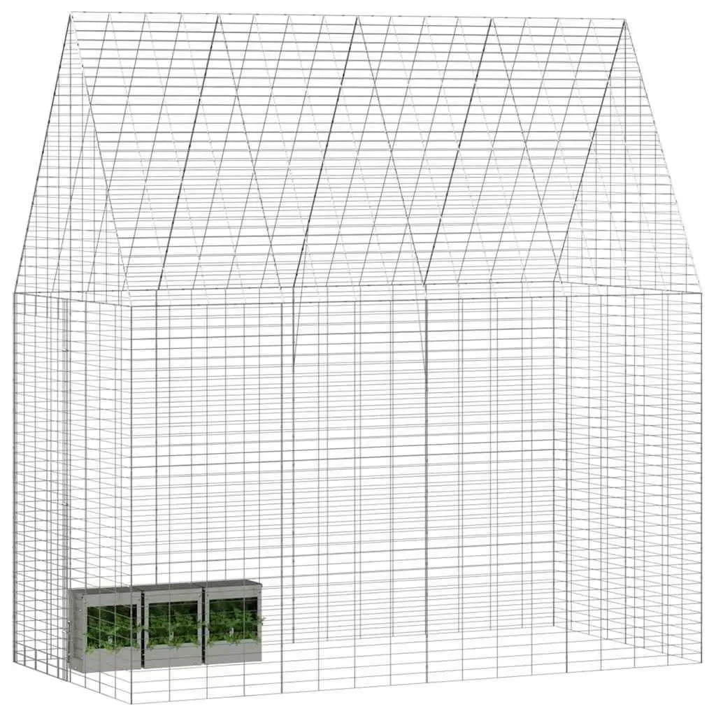 Rabbit Cage Outdoor 200x100x210cm Galvanised Steel Enclosure