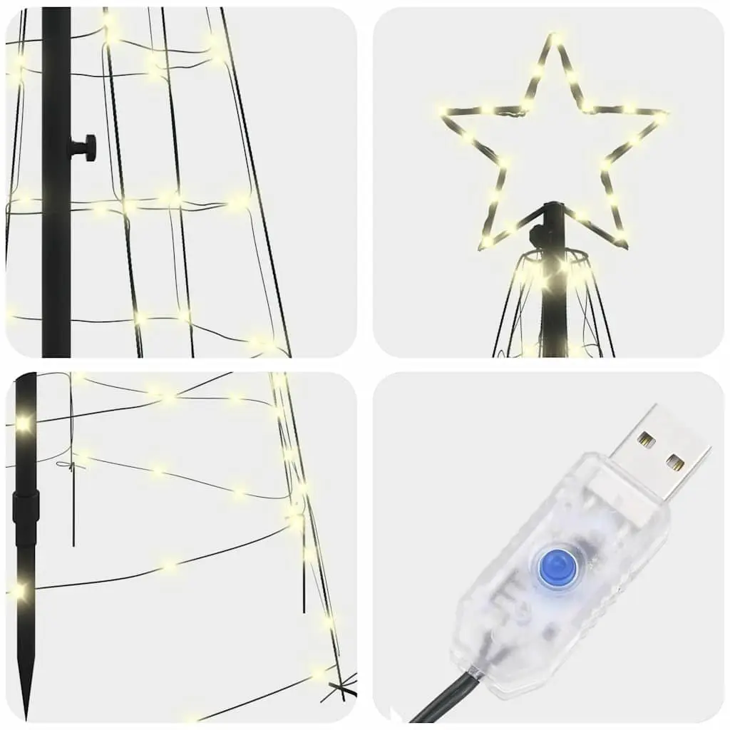LED Christmas Tree Indoor Outdoor 250cm Warm White Decor