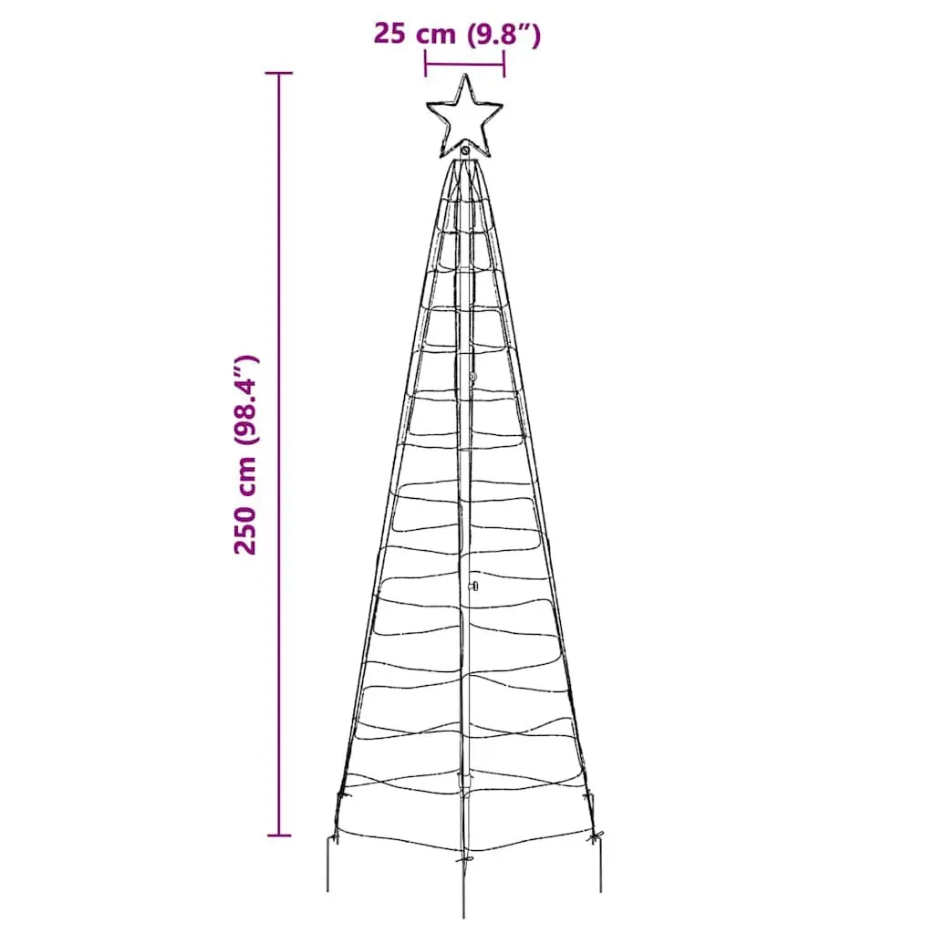 LED Christmas Tree Indoor Outdoor 250cm Blue