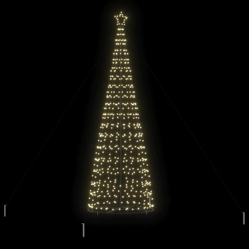 LED Christmas Tree Warm White 138x138x400cm Modern Decor 8 Flash Modes Iron