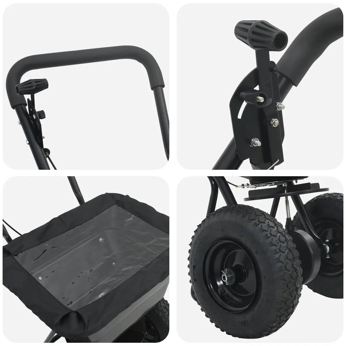 Spreader Garden Tool for Outdoor Use Black 53 x 81.5 x 78 cm