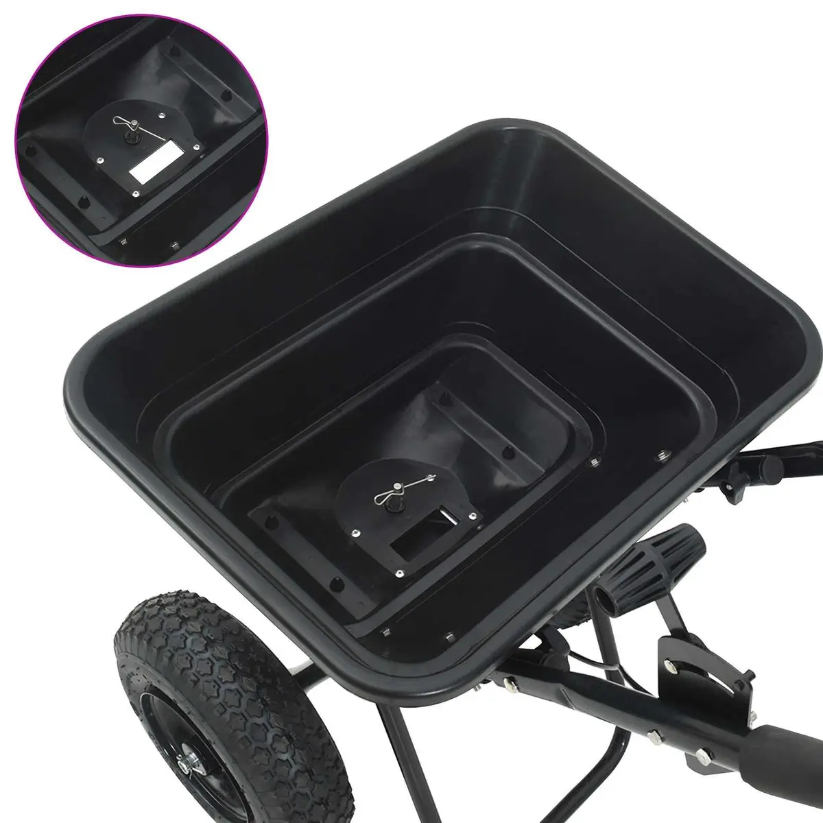Spreader Garden Tool for Outdoor Use Black 53 x 81.5 x 78 cm