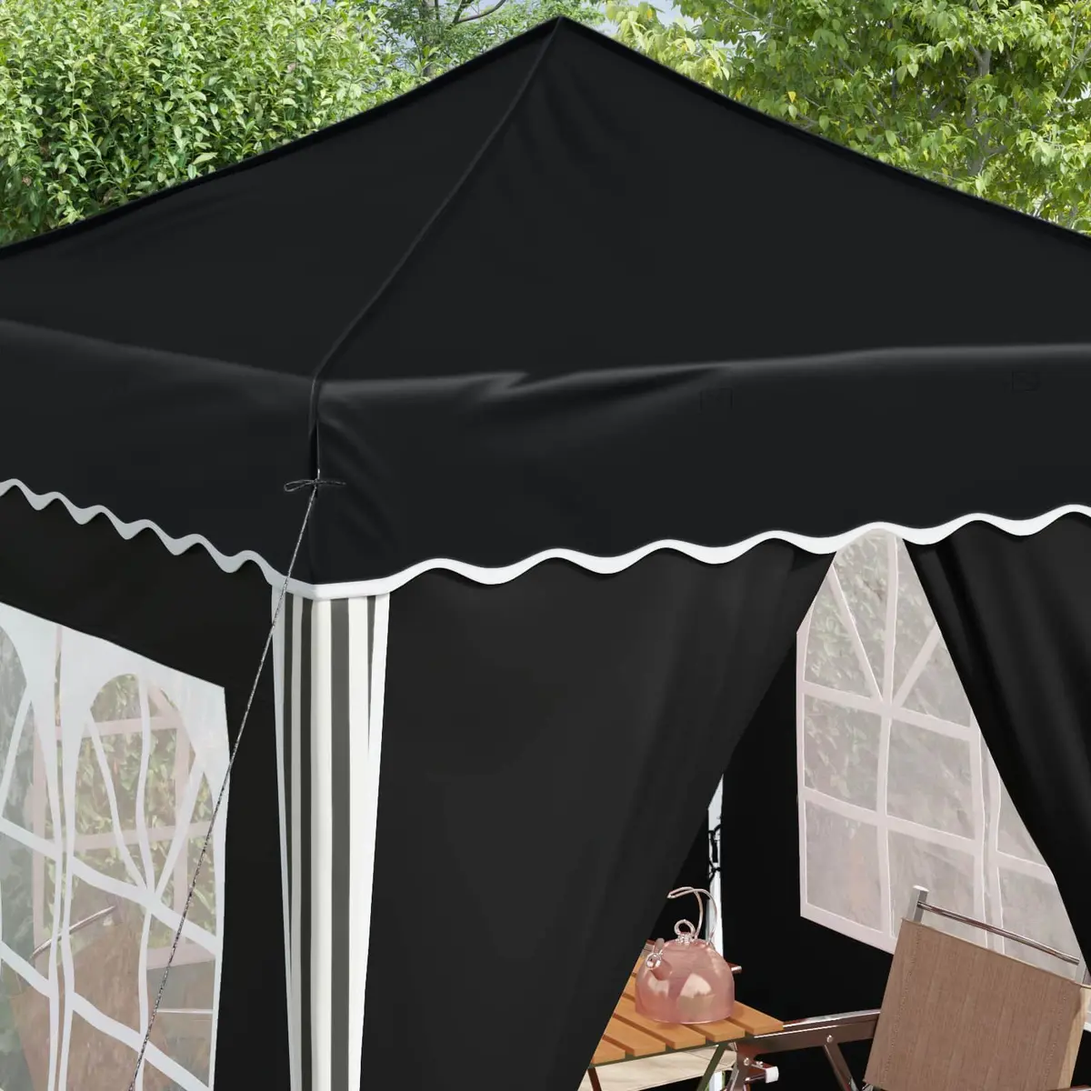 Pop-up Party Tent Outdoor 195x195x245cm Adjustable Canopy Gazebo Anthracite