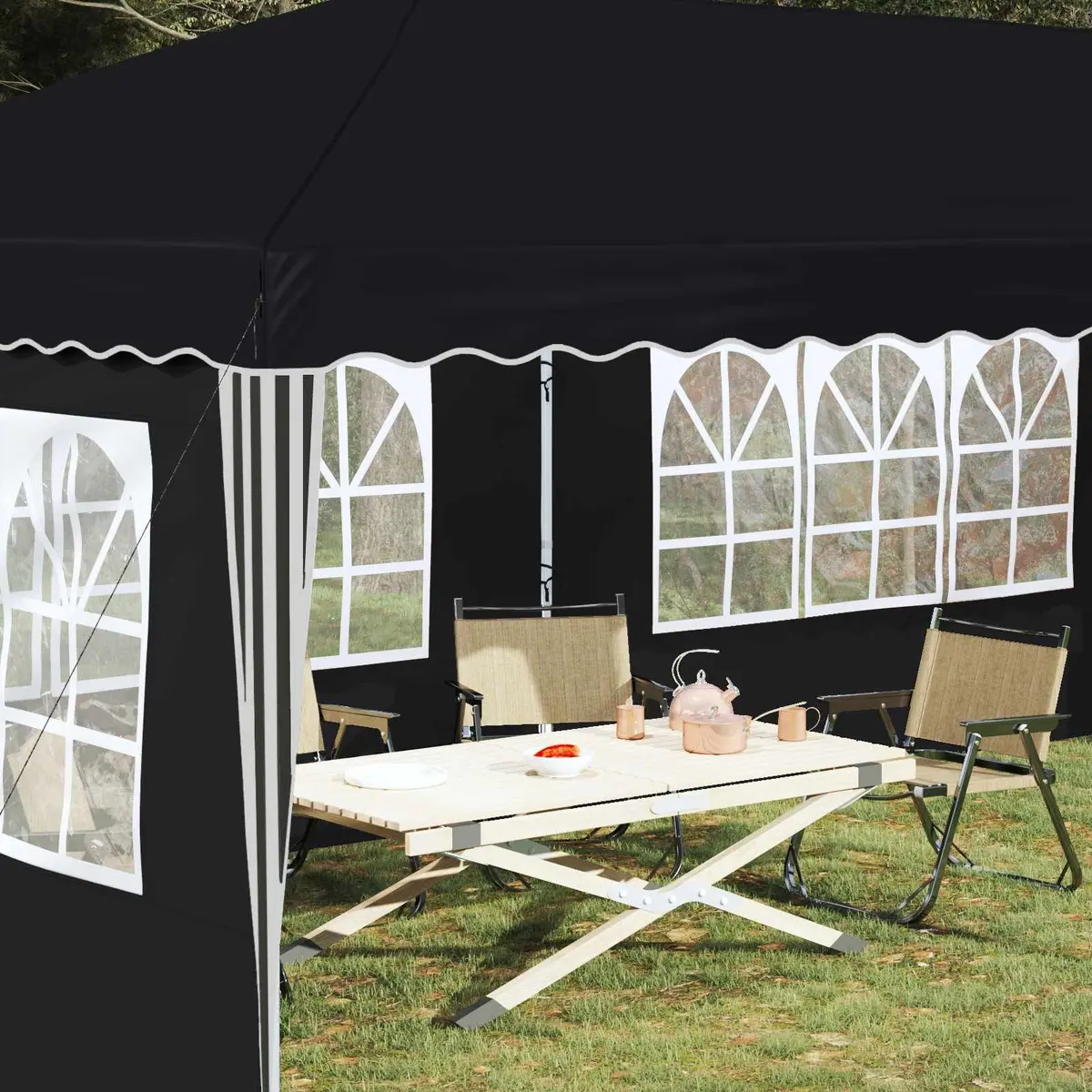 Pop-up Party Tent Outdoor Garden 575x289x245cm Anthracite