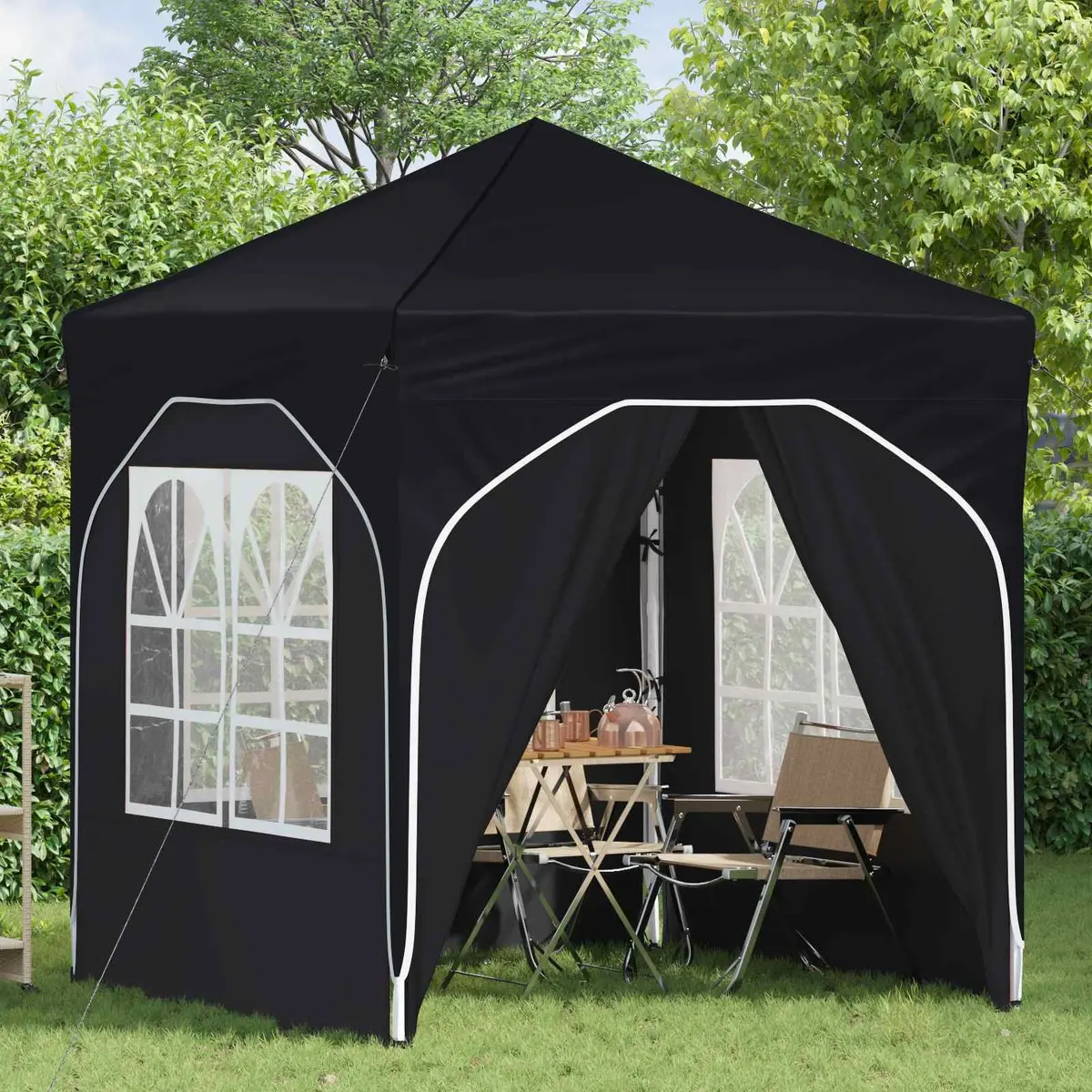 Pop-up Party Tent 192x192cm Outdoor Canopy Gazebo Waterproof UV-Resistant Garden