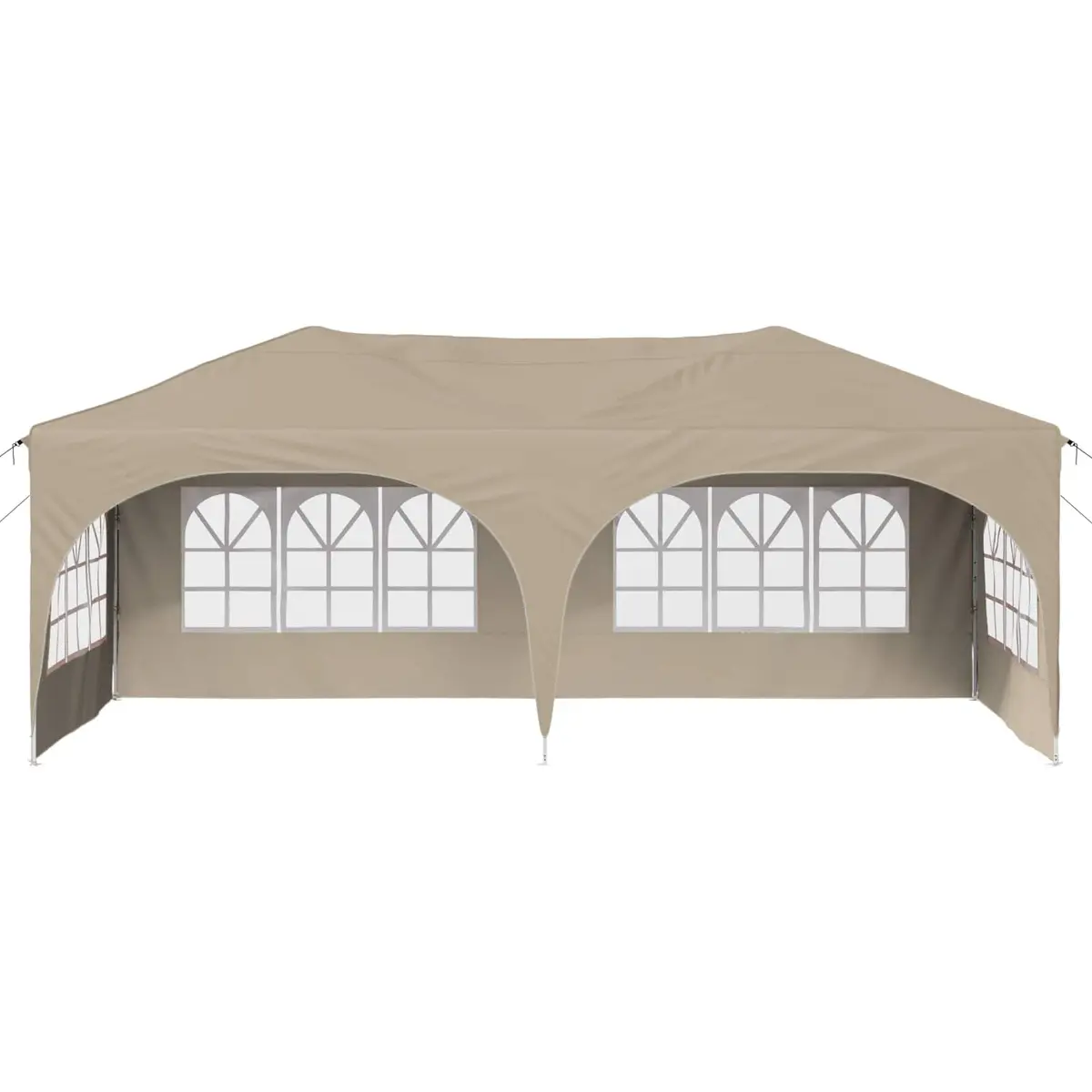 Pop-up Party Tent Outdoor Use 575x288x245cm Cream Oxford Fabric