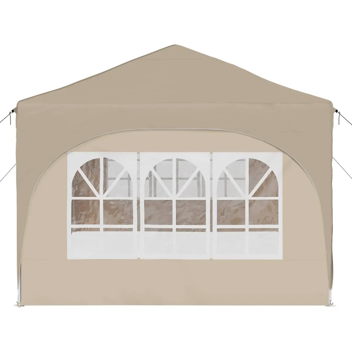 Pop-up Party Tent Outdoor Use 575x288x245cm Cream Oxford Fabric