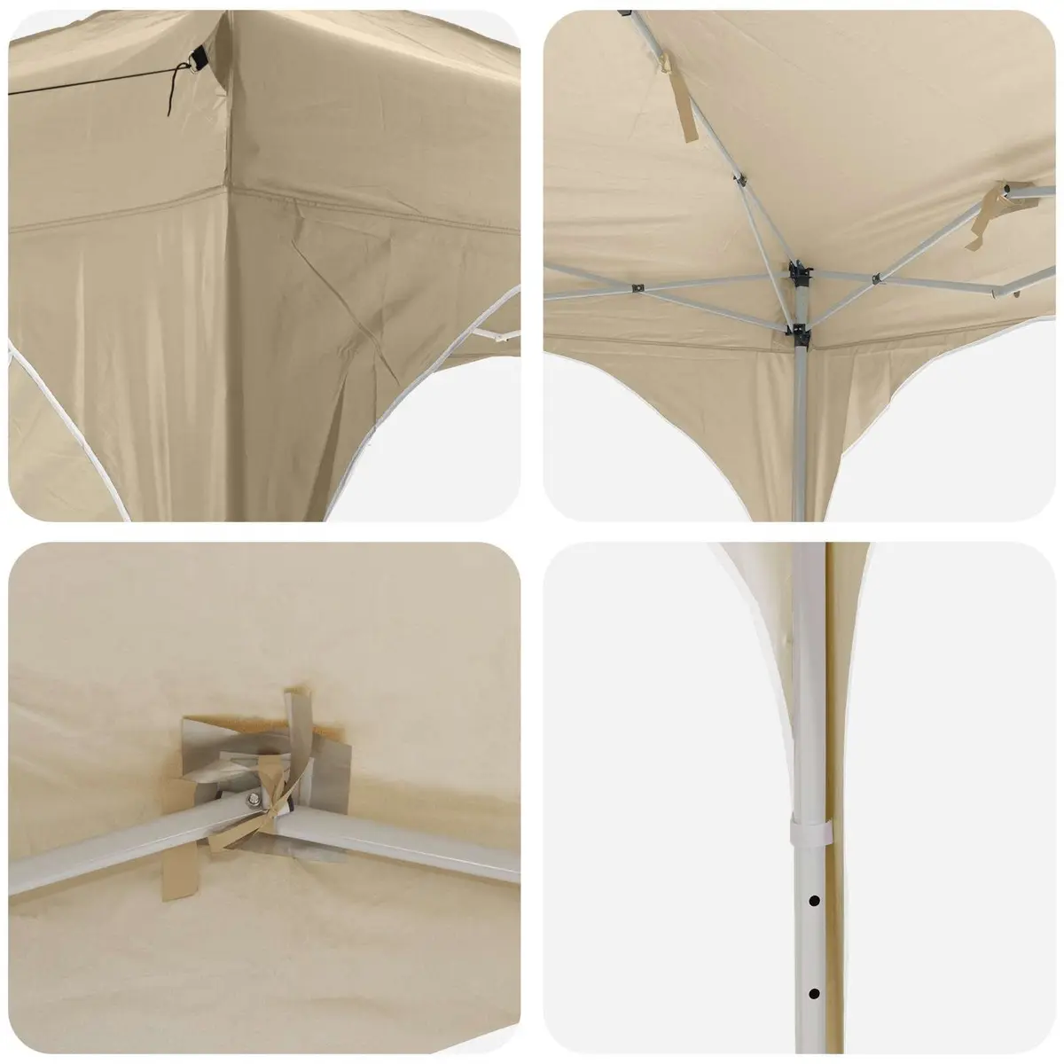 Pop-up Party Tent Outdoor Use 575x288x245cm Cream Oxford Fabric