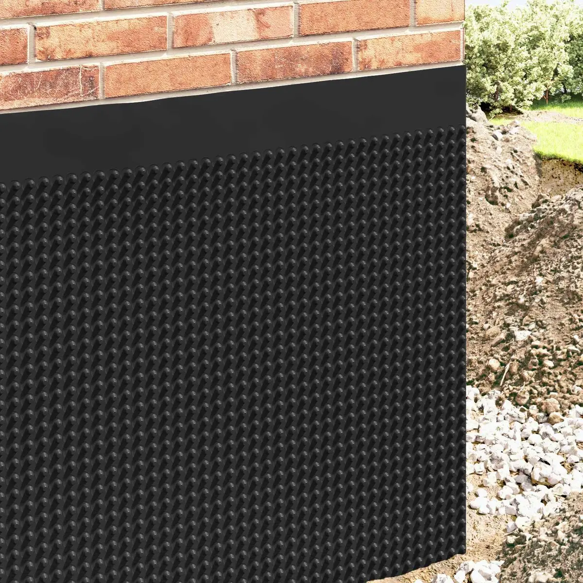 Dimpled Drainage Sheet Outdoor Garden Terrace 0.5 x 20 m HDPE