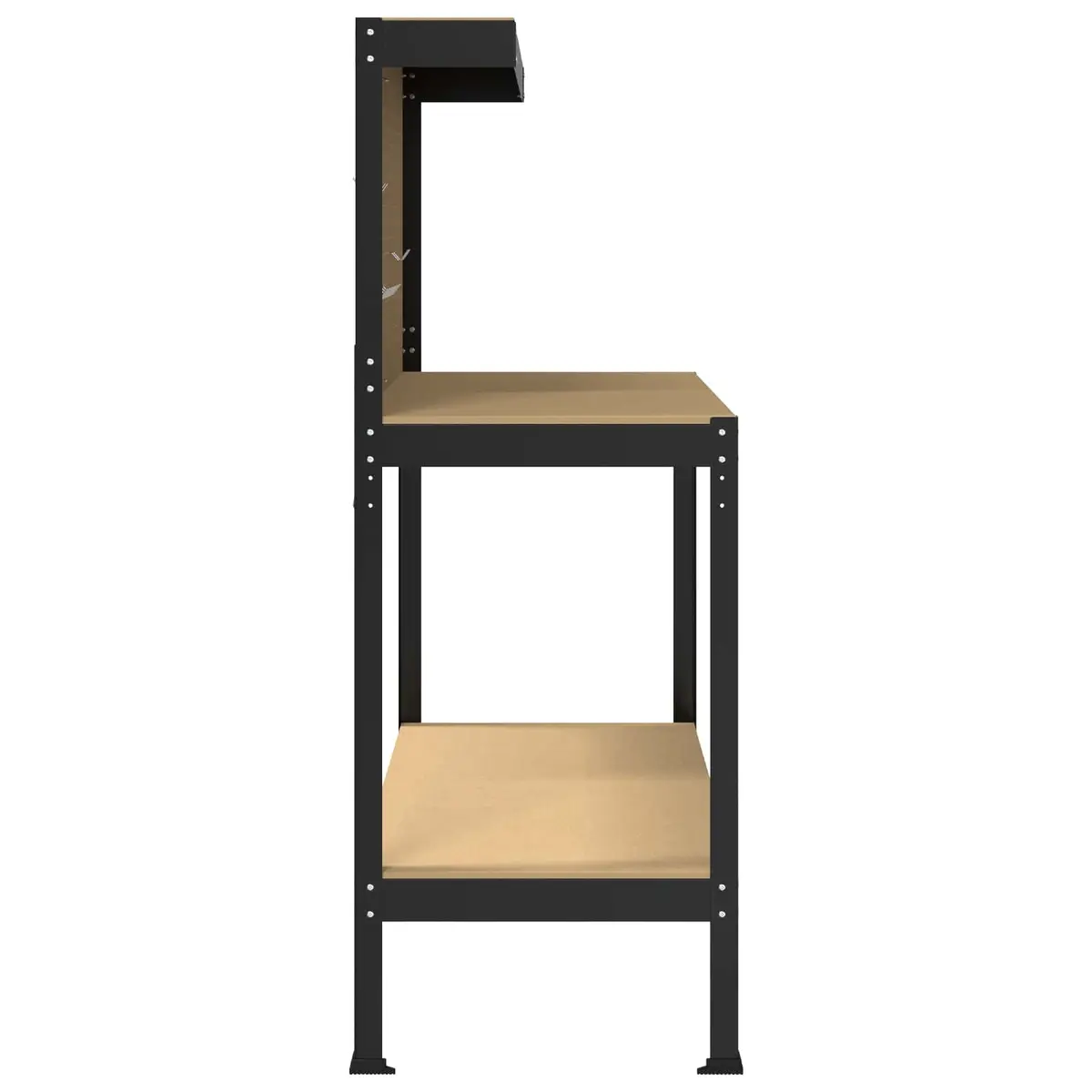 Workbench for Garage Workshop 114 x 54 x 145 cm Engineered Wood Metal Frame