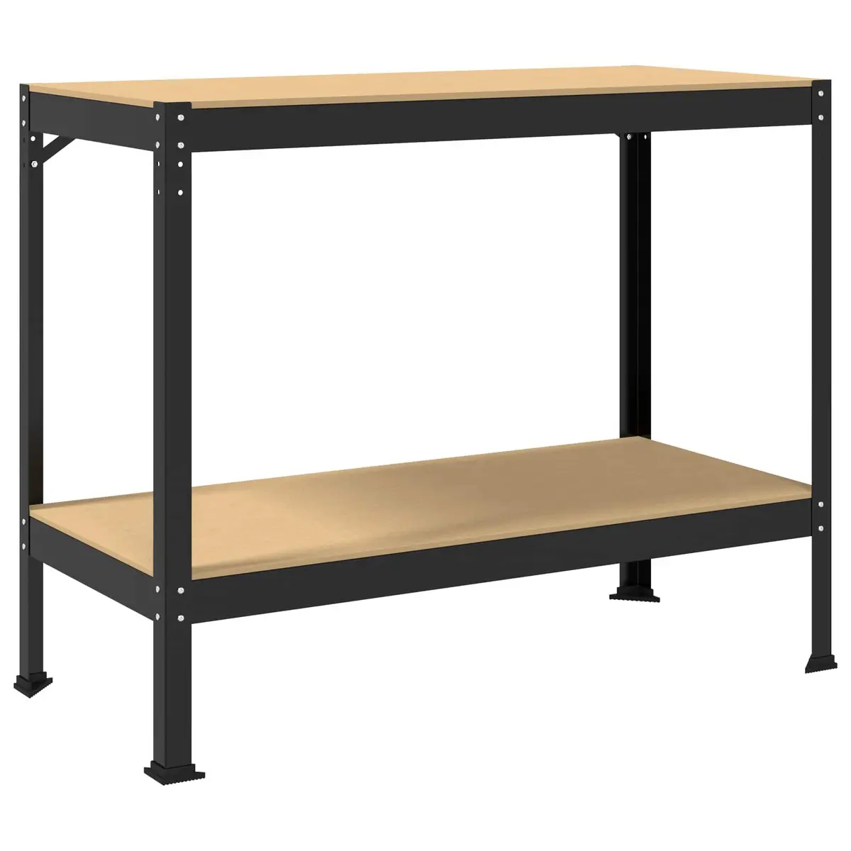 Engineered Wood Workbench 115 x 55 x 91 cm with Metal Frame