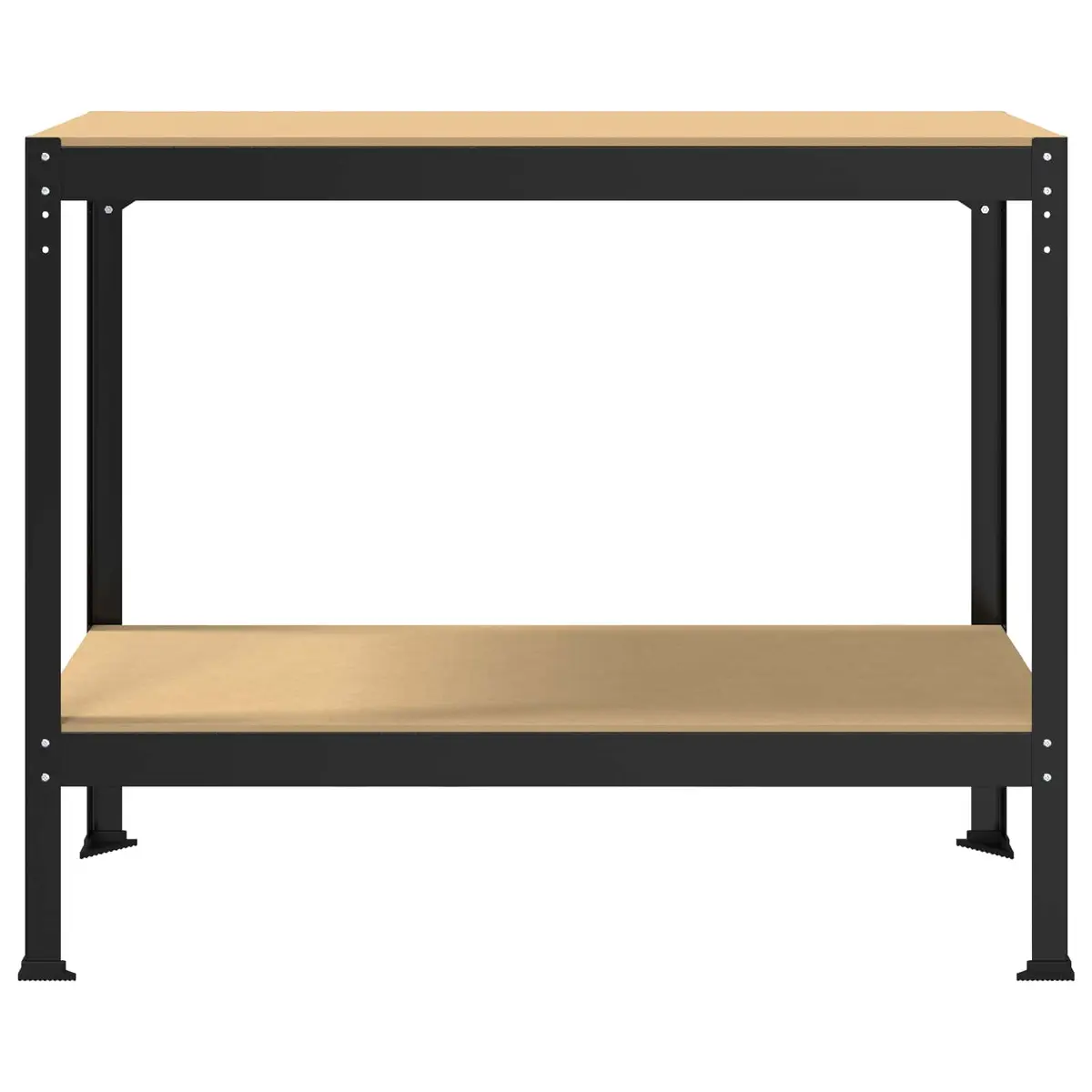 Engineered Wood Workbench 115 x 55 x 91 cm with Metal Frame