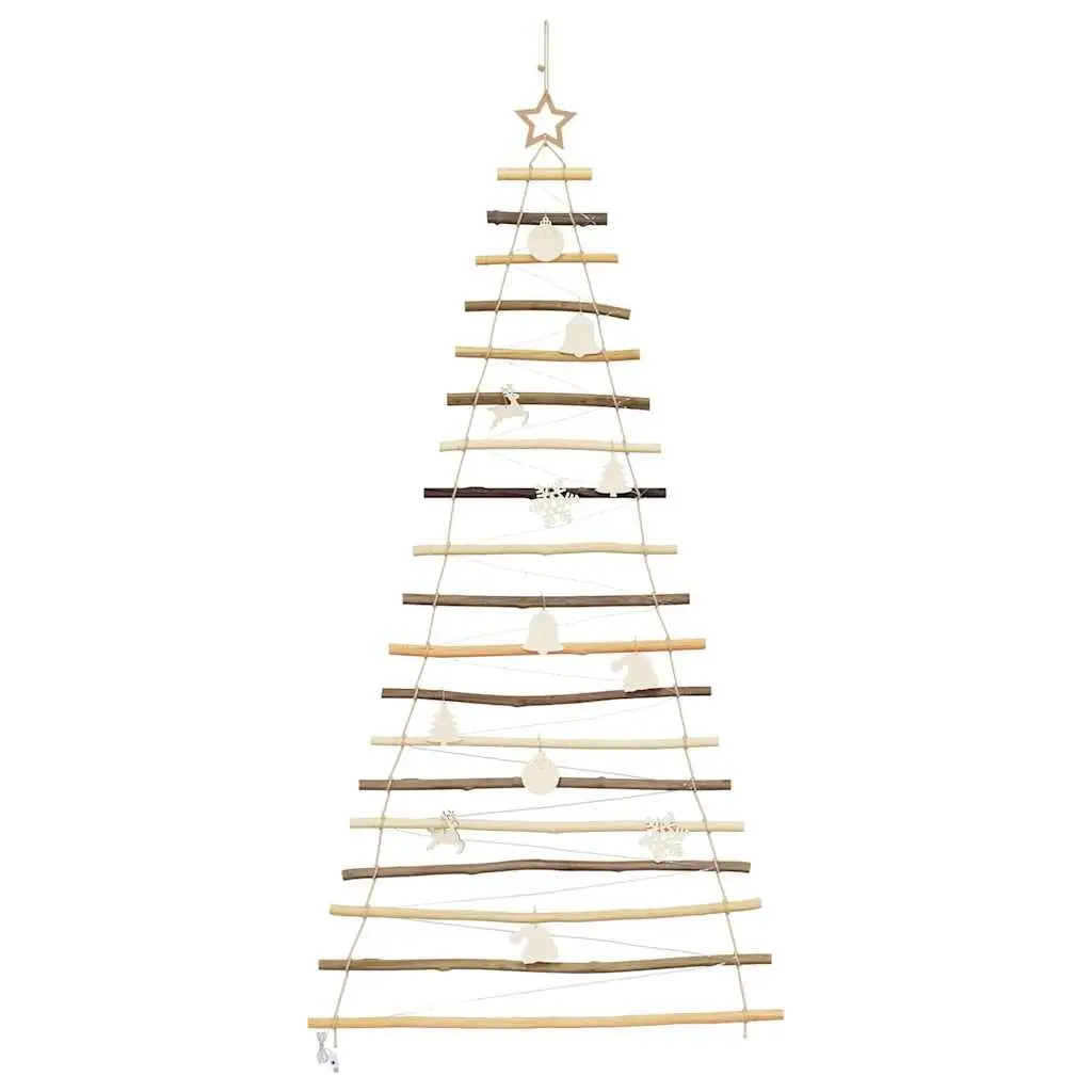 Hanging Christmas Tree Indoor 180cm Ash Wood 100 Warm LED Lights USB Powered