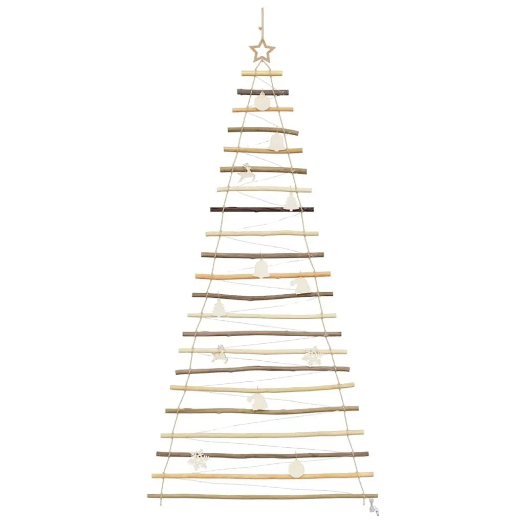 Hanging Christmas Tree Indoor Outdoor 210cm Solid Ash Wood with 130 LEDs