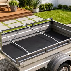 Trailer Tarpaulin Brackets - 4 Adjustable Silver Pieces