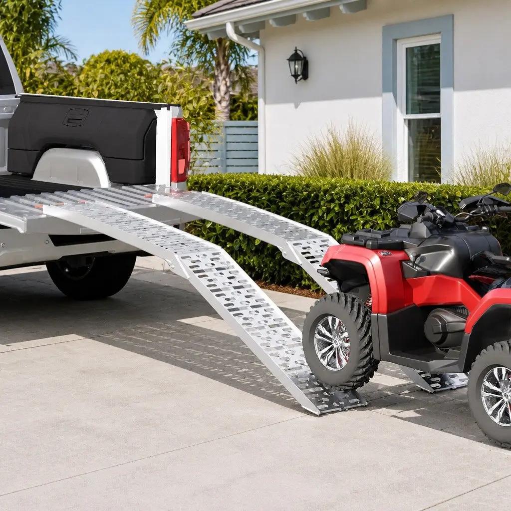 Aluminium Foldable Motorcycle Ramps Pair
