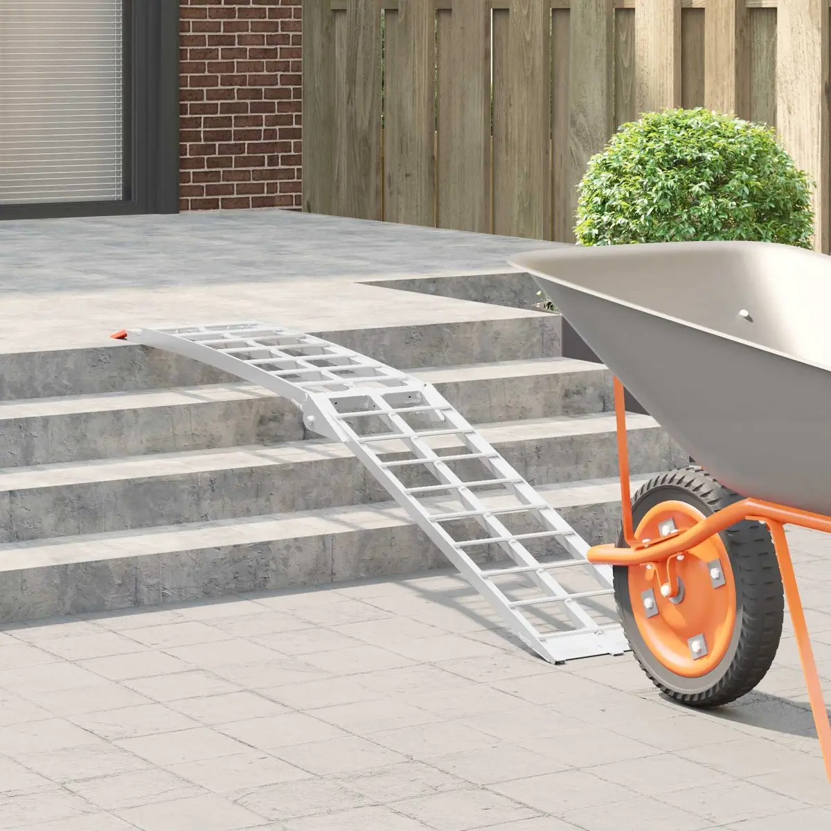 Motorcycle Ramp Folding Aluminium Loading Portable Vehicle Garage Lightweight