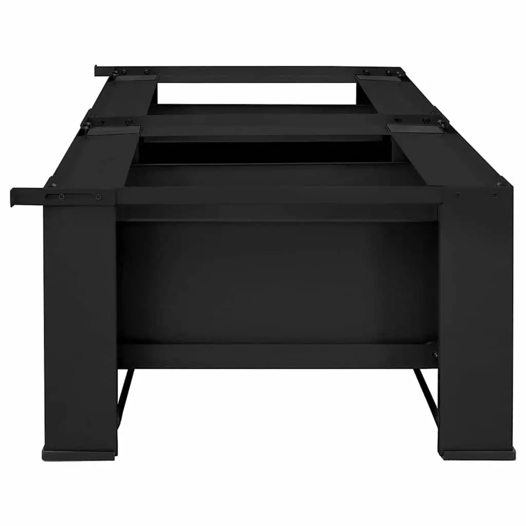 Washing Machine Pedestal for Laundry Room Black Steel 2 Pieces