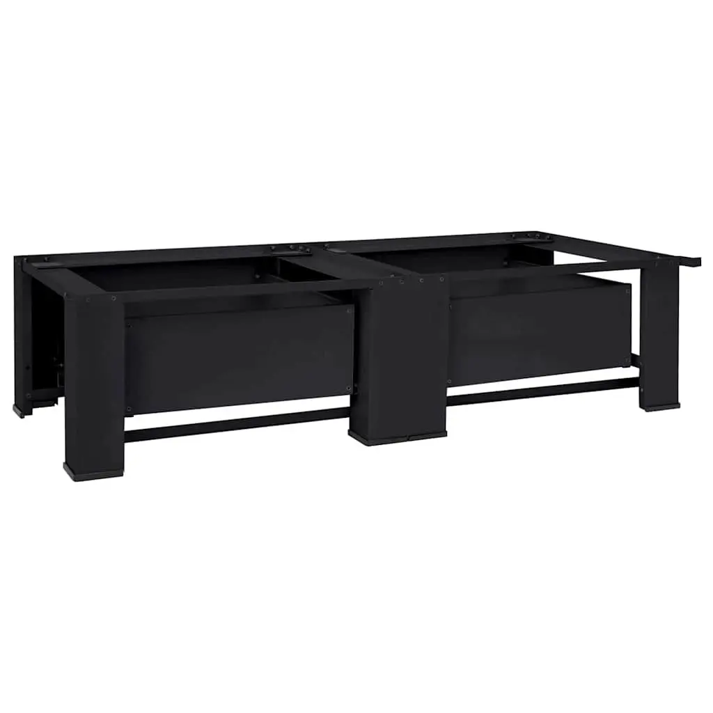 Washing Machine Pedestal for Laundry Room Black Steel 2 Pieces