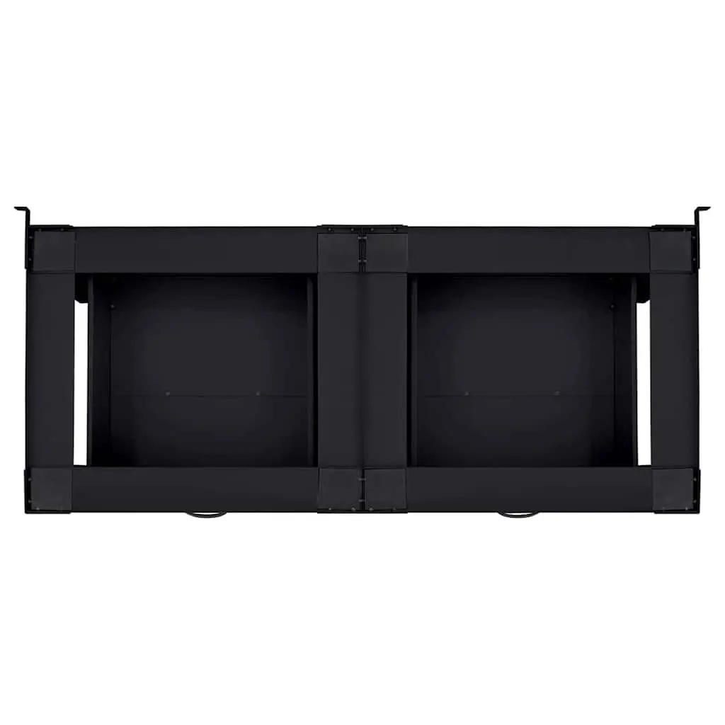 Washing Machine Pedestal for Laundry Room Black Steel 2 Pieces