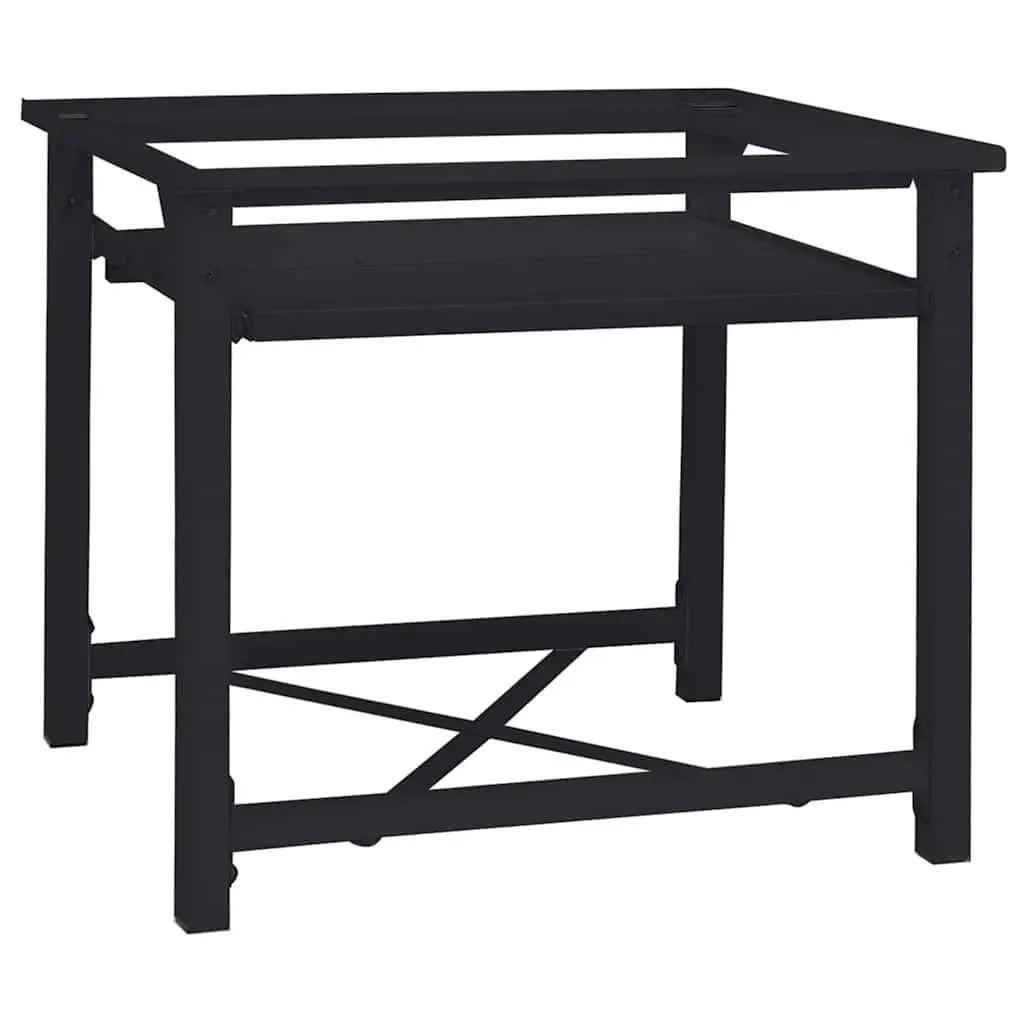 Washing Machine Pedestal Riser Black Steel Laundry Room Bathroom Storage Stand 60 x 56 x 52 cm