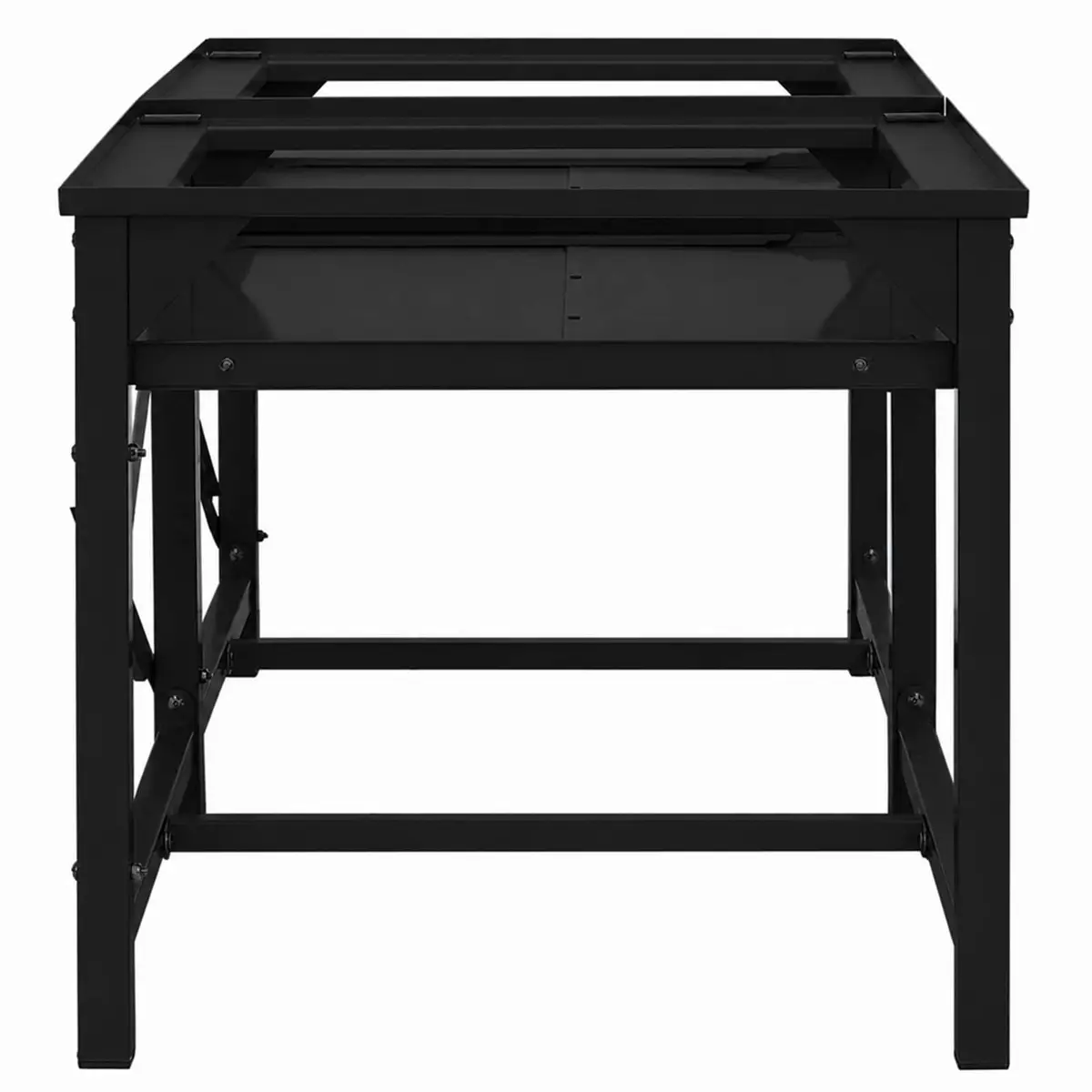Washing Machine Pedestal Riser for Laundry 2 Piece Black Steel Base Support Stand