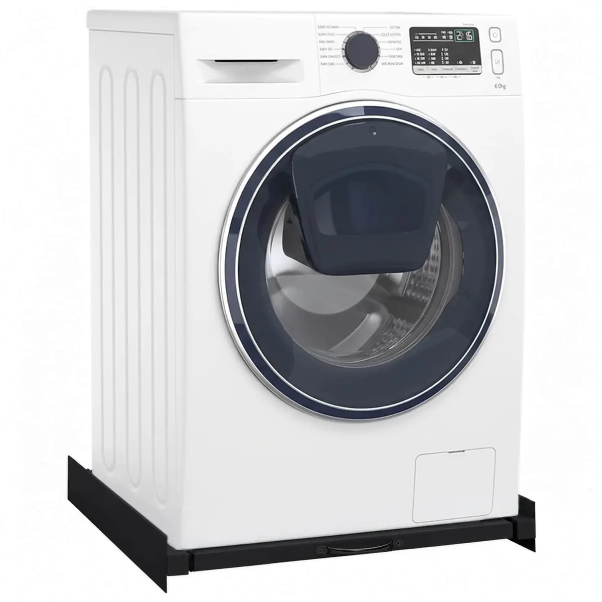 Washing Machine Shelf Storage Organizer 60x60x8 cm Black Steel Utility Room