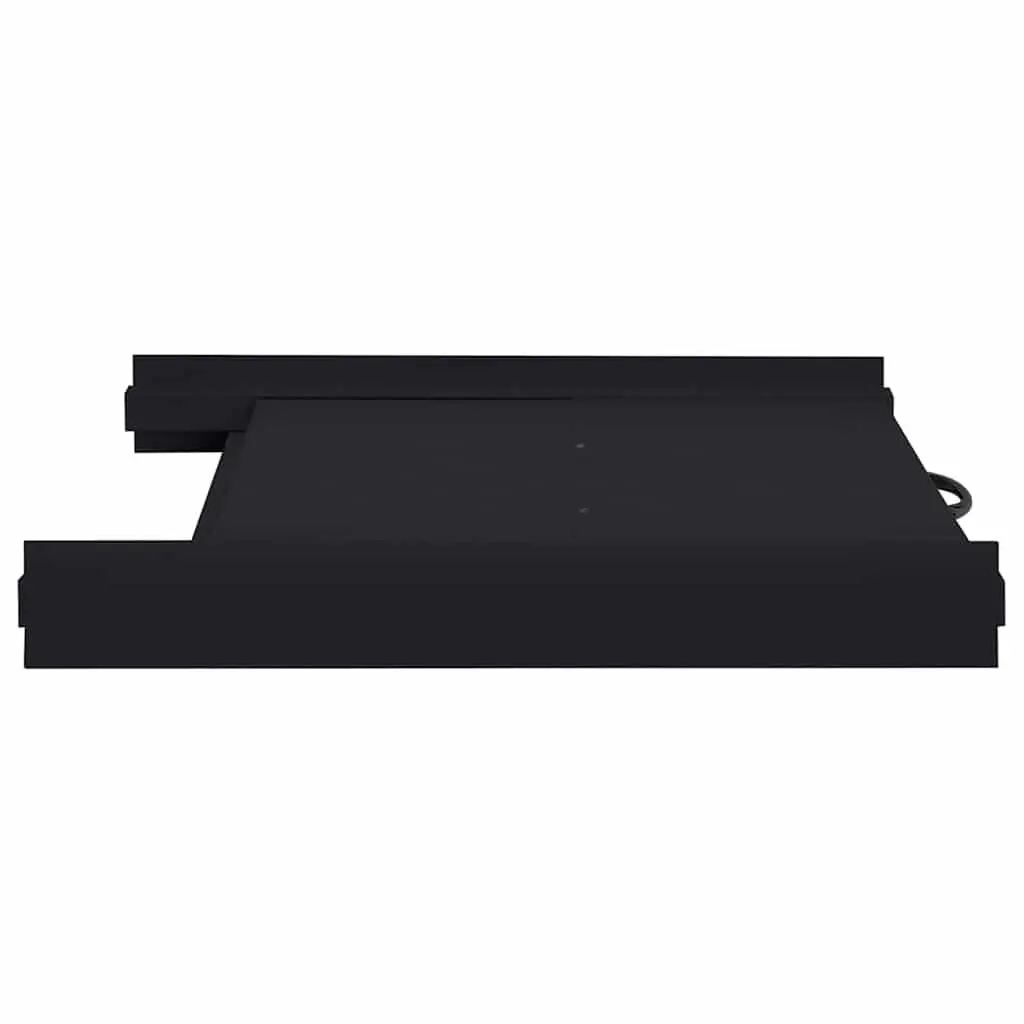 Washing Machine Shelf Storage Organizer 60x60x8 cm Black Steel Utility Room